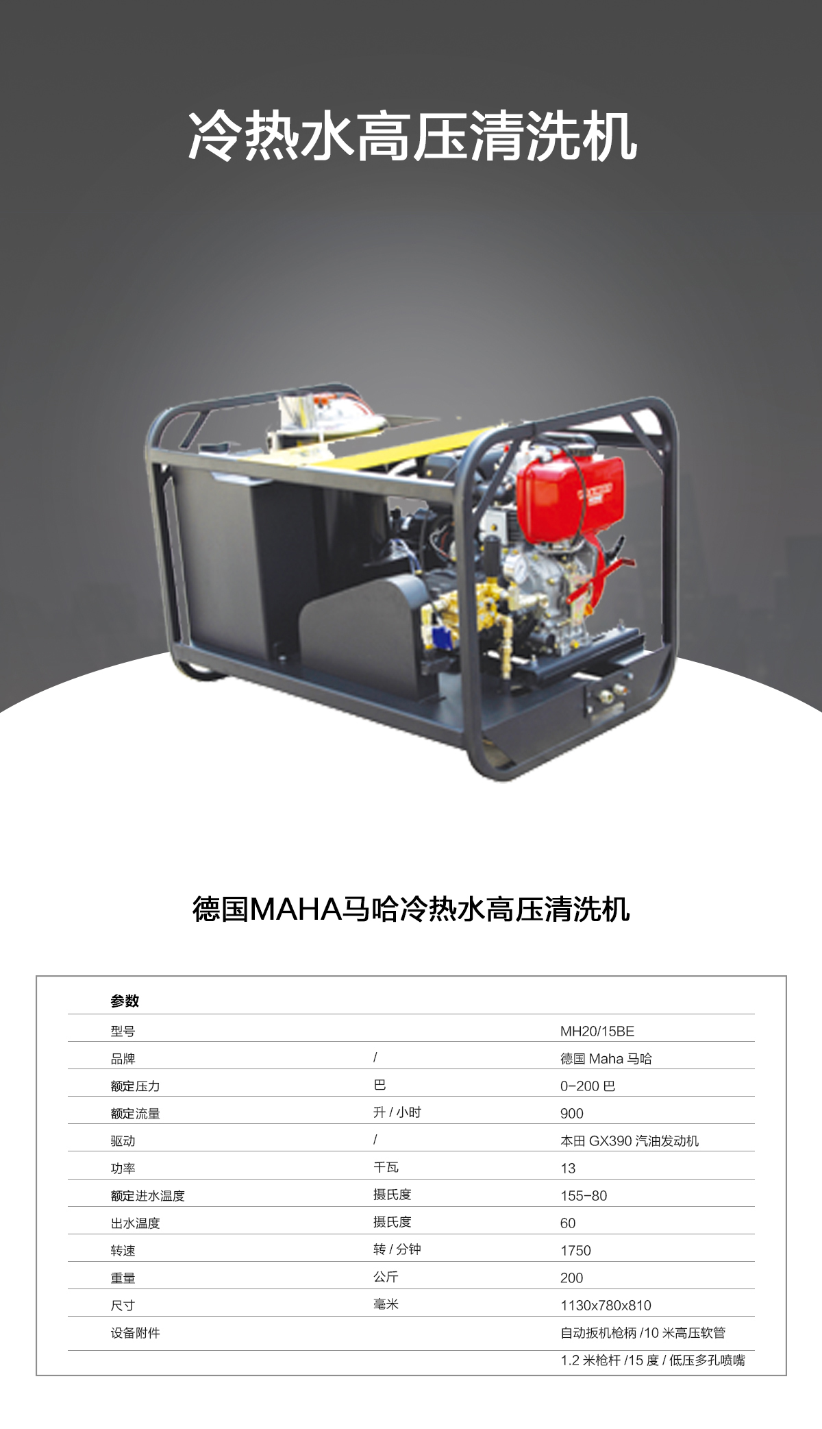 路橋馬哈高壓清洗機MH20-15BE 路橋馬哈高壓清洗機MH20-15BE